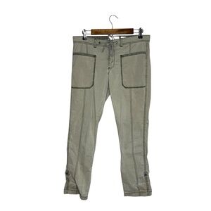 Anthropologie Hei Hei Green Military Rolled Ankle Pants